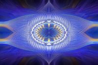 Twirl-Kreation in blau und lila