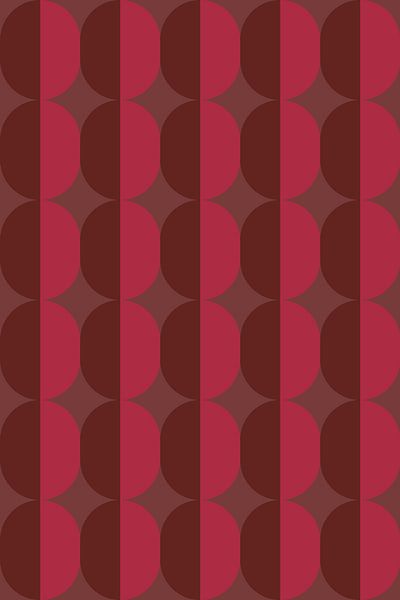 Abstrait des années 70 en rose, orange et jaune par Dina Dankers