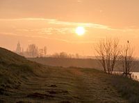 Bergen op Zoom tijdens de zonsopgang 