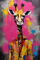 Bunte anthropomorphe Giraffe