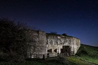 Maginot bunker with clear night sky