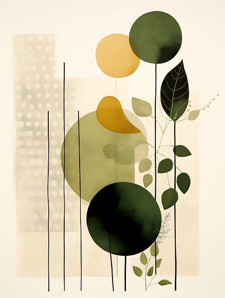 Botanisch Abstract Groen van Gypsy Galleria