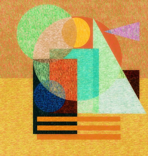 Moderne Abstraktion in ruhigen Farben von Corinne Welp