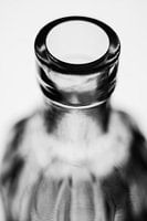 Glass bottle black and white