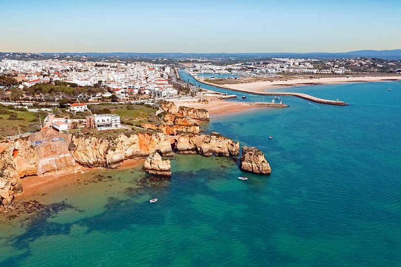 Vue aérienne de la ville de Lagos en Algarve Portugal par Eye on You