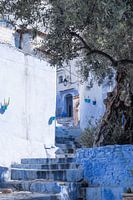 Doorkijkje in Chefchaouen, Marokko