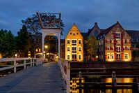 The Pelser bridge in Zwolle at night
