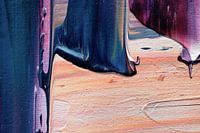 Macrofoto van groot werk met acrylic pouring