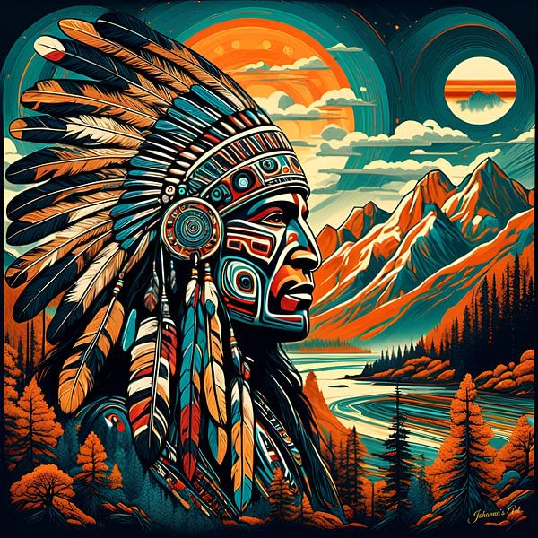Moderne Kunst der amerikanischen Ureinwohner 12 von Johannas Art Creations