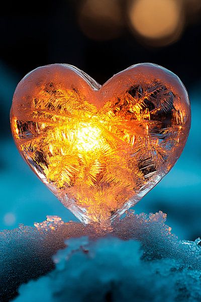 Winter heart with warm glow by Imperial Art House