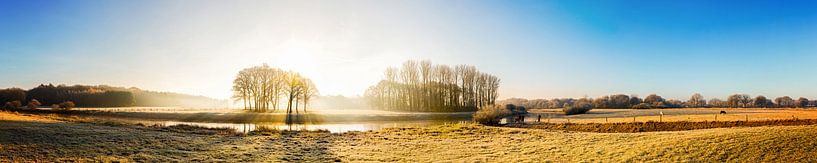 Paysage dans l'Emsland au lever du soleil par Günter Albers