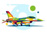 F-16 Fighting Falcon in Pop Art