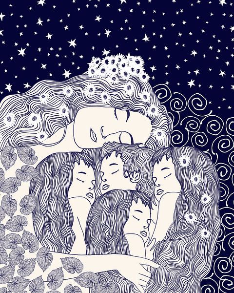 Mother And Children by Cats & Dotz