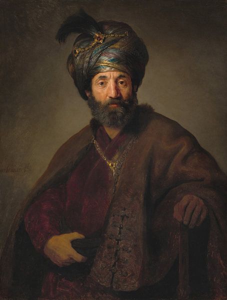 Mann in orientalischer Tracht, um 1635, Rembrandts Werkstatt von Atelier Liesjes