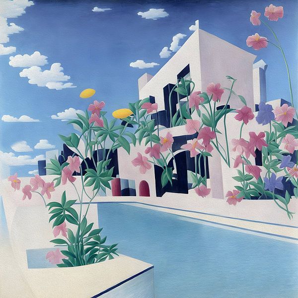 Blumige Villa mit Pool von Artclaud