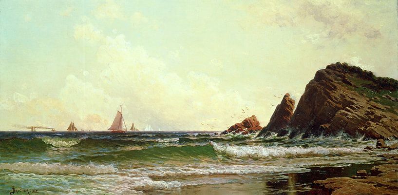 Alfred Thompson Bricher, Klippen von Cape Elizabeth von finemasterpiece