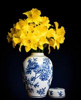 Still Life Daffodils in Delft Blue