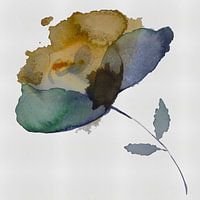 Abstract Watercolour of a flower