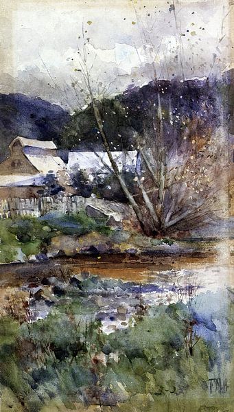 Frances Hodgkins - De Leith (circa 1894) van Peter Balan