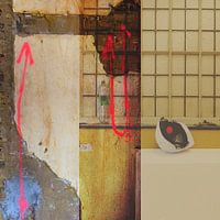 old wall Tivoli Utrecht abstract collage