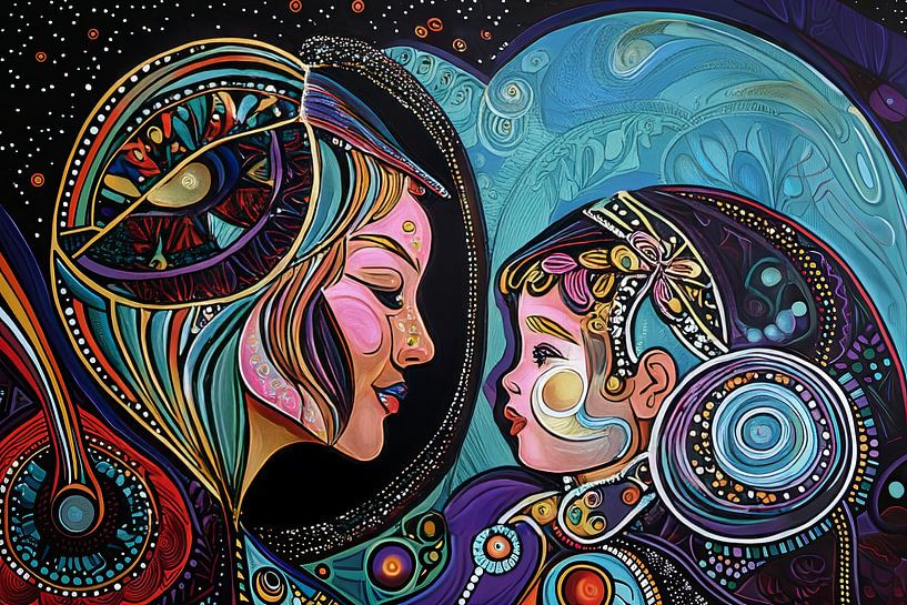 painterly abstract portrait by Egon Zitter