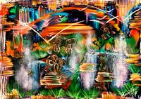 Colorful Africa sunset