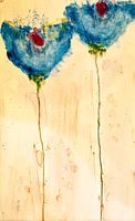 two blue poppies
