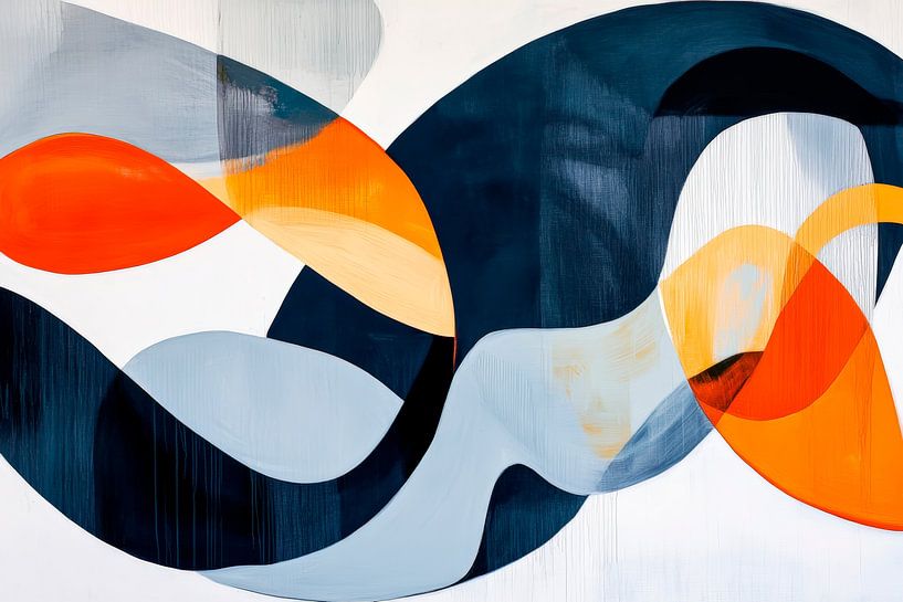 Farbige geschwungene Musterspielerei von Poster Art Shop