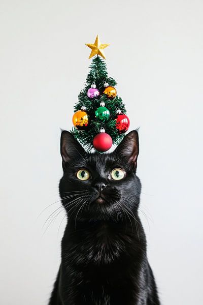 Weihnachtskatze von Poster Art Shop