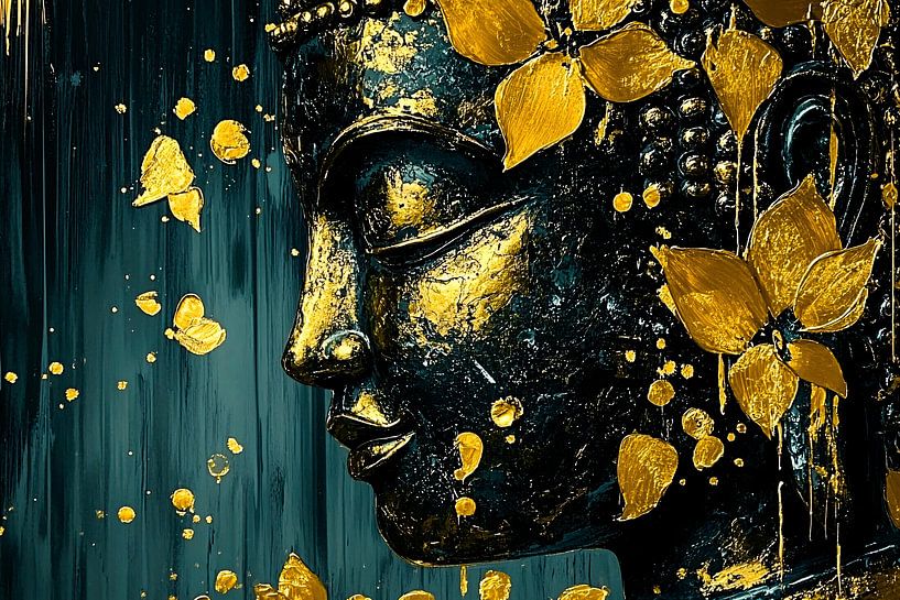 Bouddha en or avec détails par Art & Soul Creations