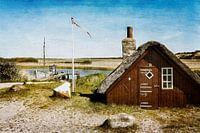 Malerisches Fischerhäuschen am RingkØbing Fjord