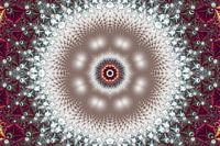 Mathematical art - fractal painting with flower pattern