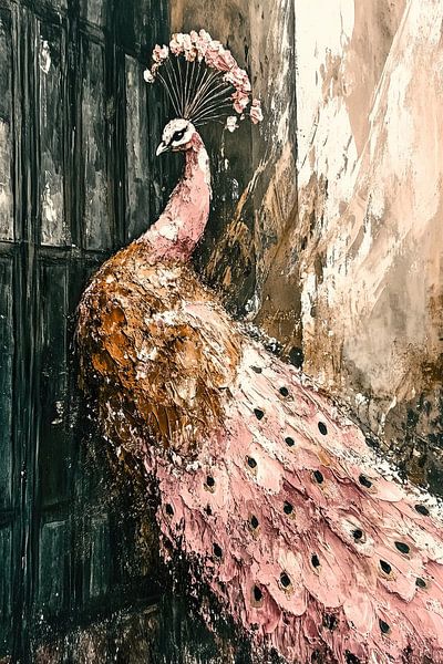 Paon rose par Franka Poulain