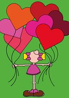 Meisje met ballonnen - kinderkamer