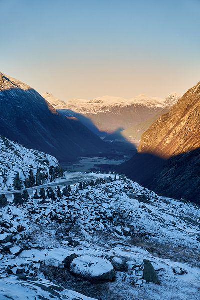 Trollstigen in a winter landscape, Norway by qtx