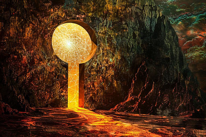 Trou de serrure mystique et montagnes par Imperial Art House