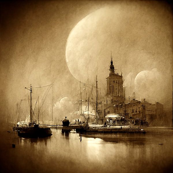 Port town by Carla van Zomeren