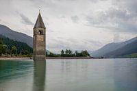 Church tower Reschensee