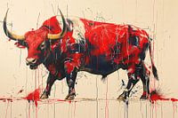 Abstrakter roter Stier