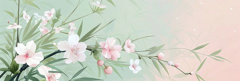 Fleurs Japonais par Poster Art Shop