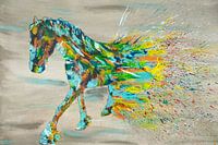 Friesian horse painting