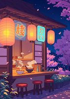 Anime Food Stall Kirschblüte Japan