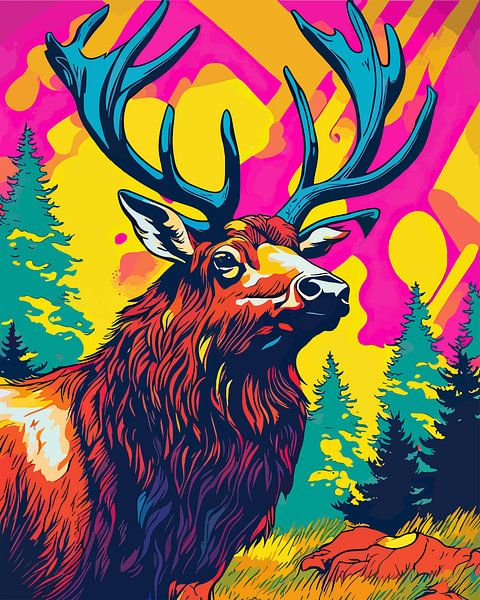 Regal Majesty - Pop Art Elk Performances by SOTA ArtSign