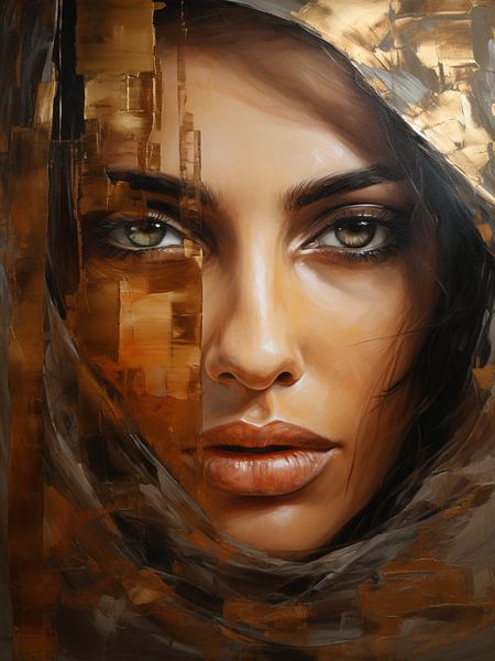 Modernes abstraktes Porträt von SPEQ ART