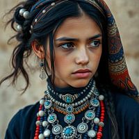Une jeune fille berbère en costume authentique.