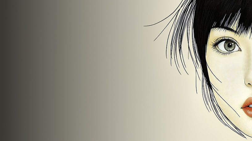 Mysterious woman with a captivating look by Frank Heinz