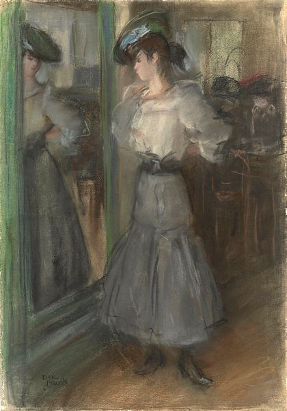 Mädchen vor dem Spiegel, Isaac Israels von Meisterhafte Meister