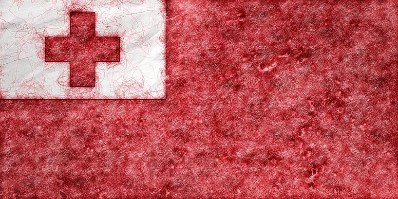 Tongaische Flagge von Grüntyers .