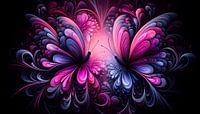Black and pink butterfly dream