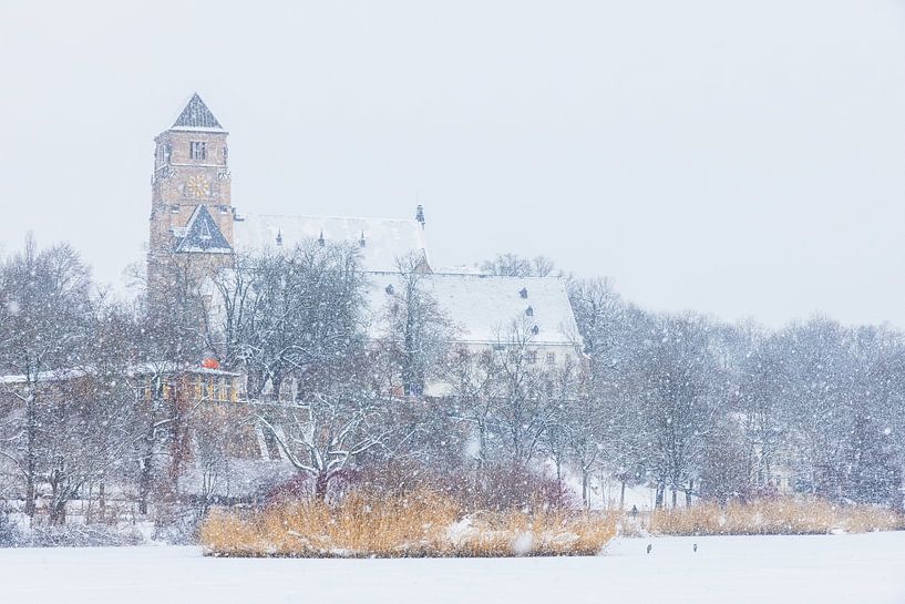 L'église du château dans la tempête de neige par Daniela Beyer